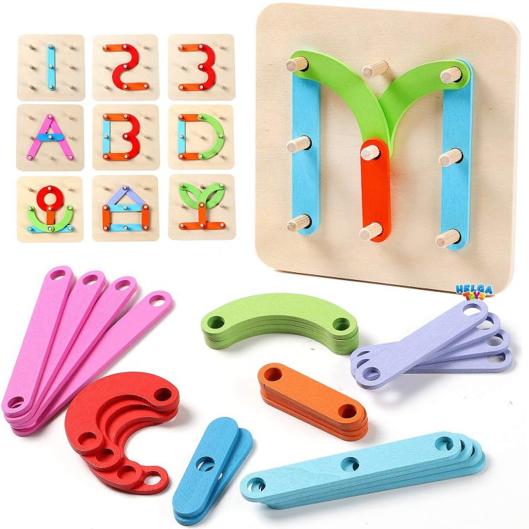 Placa Geoboard din lemn montessori