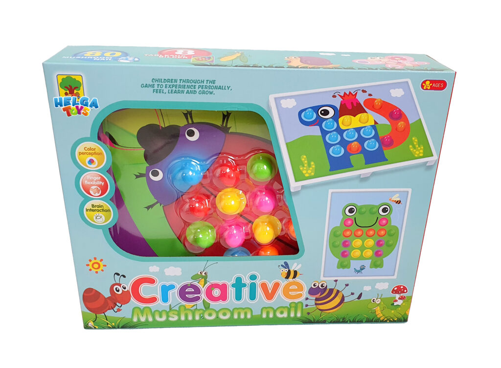 Joc creativ mozaic cu 80 butoni si 8 planse