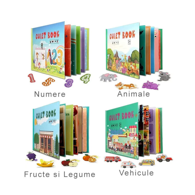 Carte educativa cu stickere reutilizabile