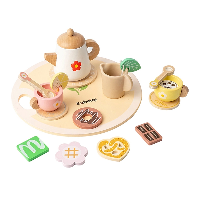 Set de ceai din lemn pentru copii