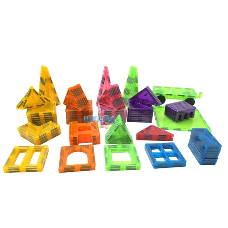 Set magnetic de constructie 3D - 100 piese - helgatoys.ro