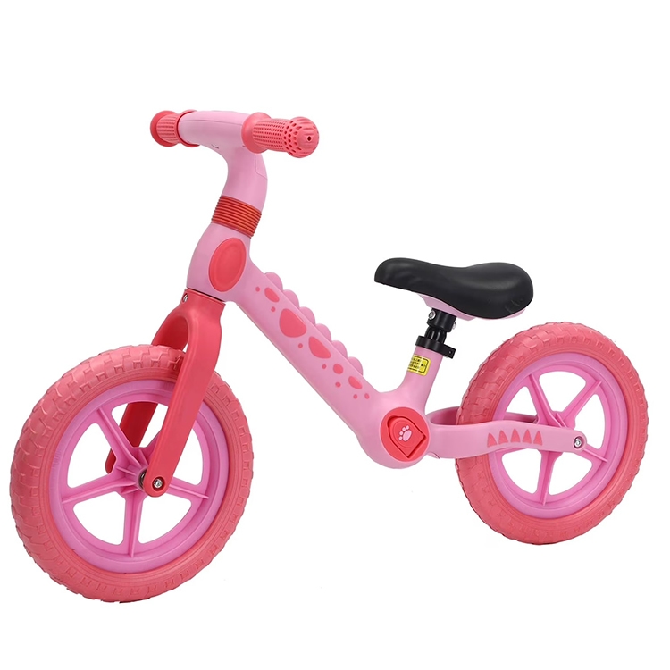 Bicicleta fara pedale de echilibru Dinozaur - Roz