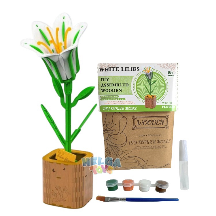 Puzzle 3D din lemn - Crin- 112 piese