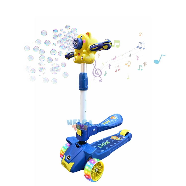 Trotineta copii muzicala cu baloane de sapun - Albastru
